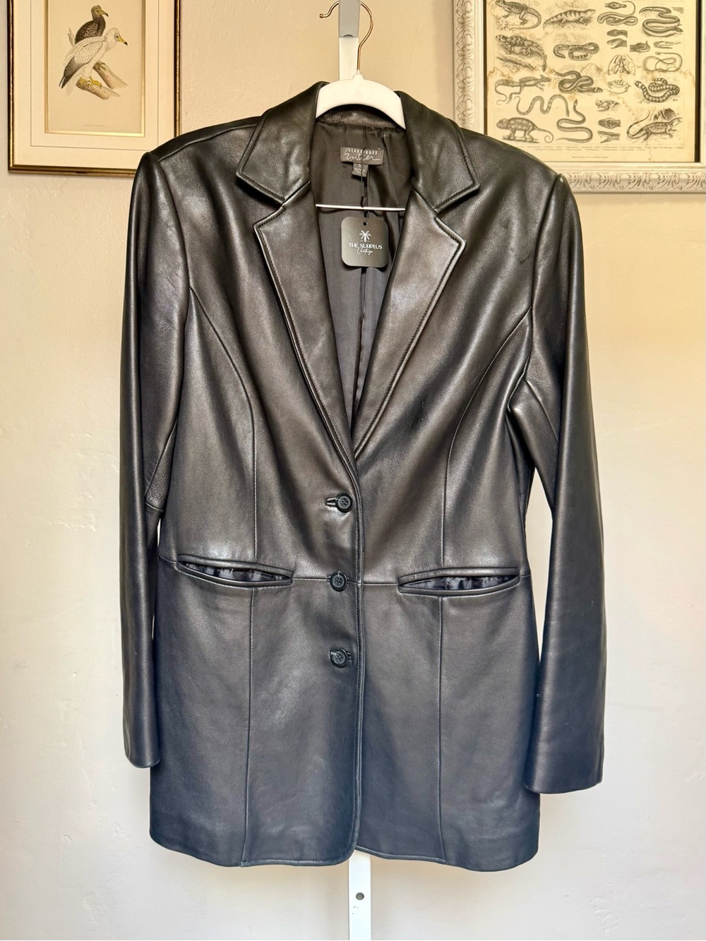Vintage 90s leather jacket size 10